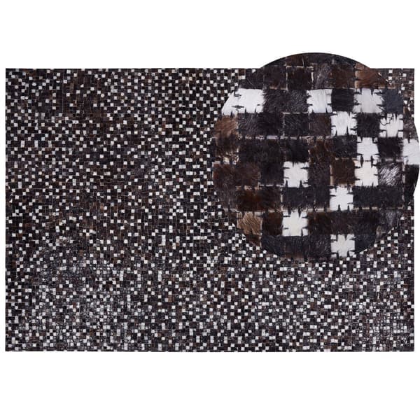 Patchwork-nahkamatto 160 x 230 cm ruskea AKKESE Lumarko!