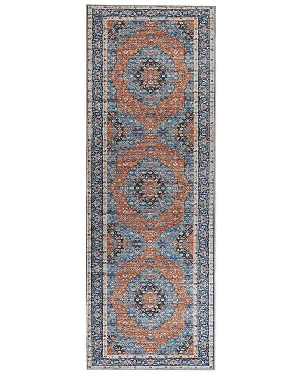 Matto 70 x 200 cm sininen/oranssi MIDALAM Lumarko!