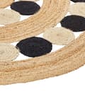 Pikkukuva 6 / 7: Juutti pyöreä matto 140 cm beige ja musta HOVIT Lumarko!