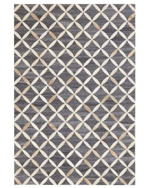 Lädermatta 140 x 200 cm gråbeige GENC Lumarko!