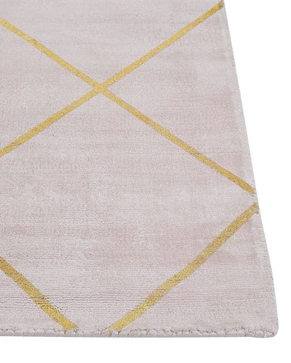 Viskosetæppe 80 x 150 cm pink ATIKE Lumarko!