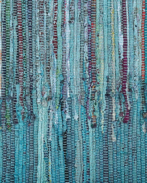 Bomuldstæppe 140 x 200 cm blå MERSIN Lumarko!