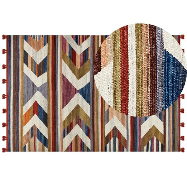 Villainen kilim-matto 200 x 300 cm monivärinen MRGASHAT Lumarko!