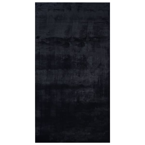 Kaninmatta i fuskpäls 80 x 150 cm svart MIRPUR Lumarko!