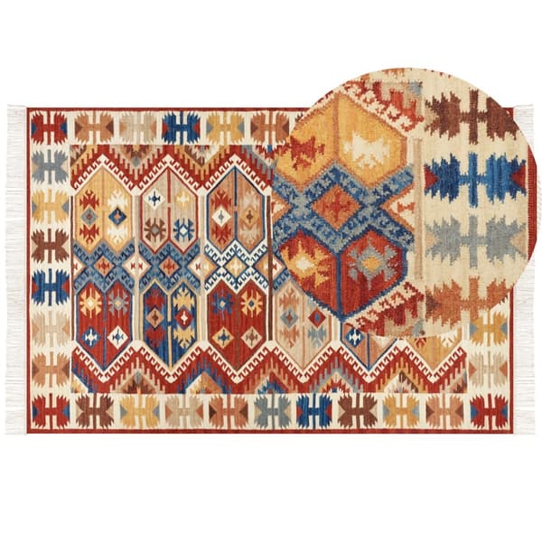 Villainen kilim-matto 200 x 300 cm monivärinen VANASHEN Lumarko!