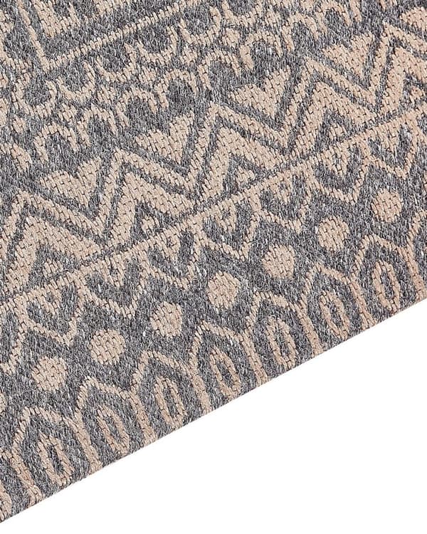 Matta 80 x 150 cm beige-grå BAGLAR Lumarko!
