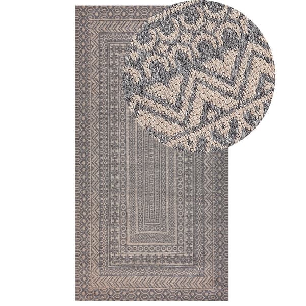 Matta 80 x 150 cm beige-grå BAGLAR Lumarko!