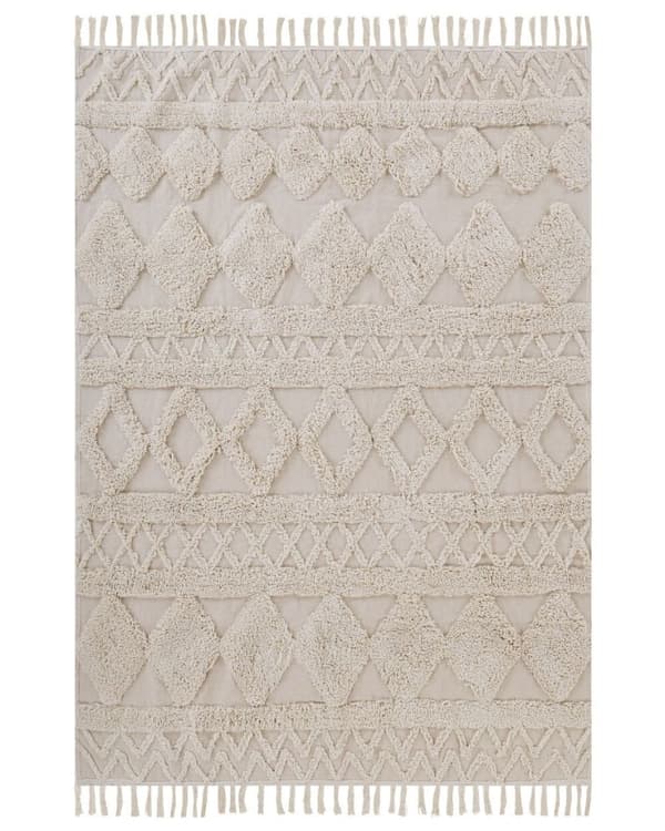 Bomullsmatta 160 x 230 cm beige DIDIM Lumarko!