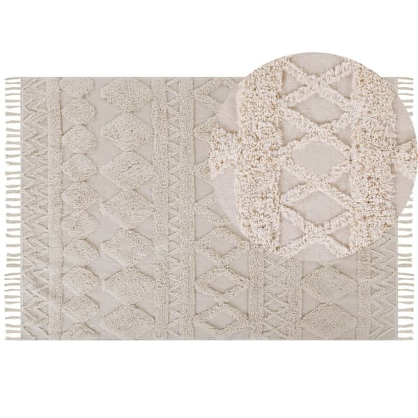 Bomullsmatta 160 x 230 cm beige DIDIM Lumarko!