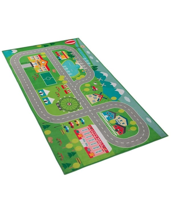 Børnetæppe med byprint 80 x 150 cm SEBEN Lumarko!