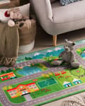 Miniatyrbillede 2 af 7: Børnetæppe med byprint 80 x 150 cm SEBEN Lumarko!