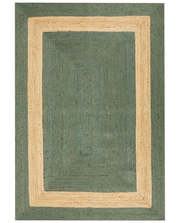 Jute tæppe 160 x 230 cm grønt KARAKUYU Lumarko!