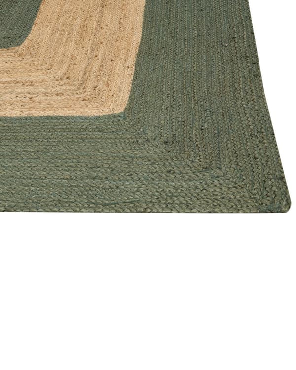 Jute tæppe 160 x 230 cm grønt KARAKUYU Lumarko!