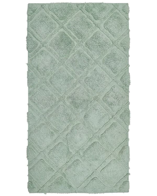 Bomullsmatta 80 x 150 cm grön HATAY Lumarko!