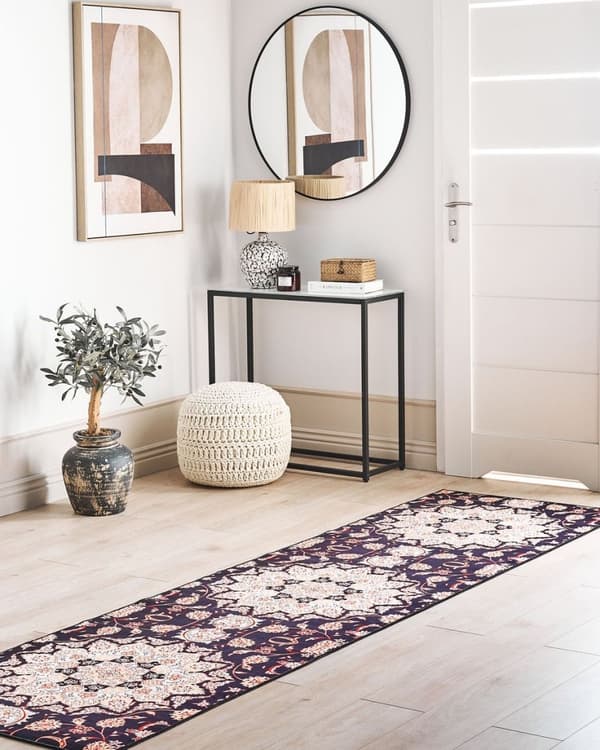 Matto 80 x 300 cm musta ja beige ARITAS Lumarko!