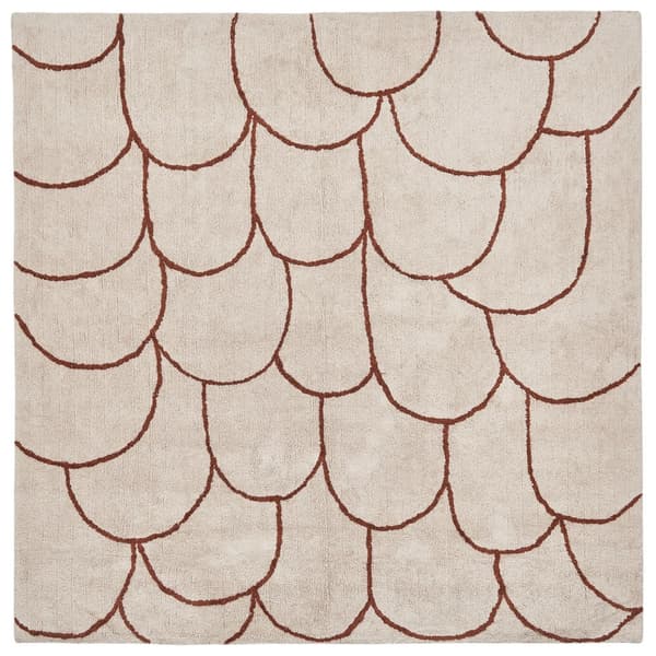 Puuvillamatto 200 x 200 cm beige-ruskea AVDAN Lumarko!