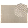 Miniatyrbillede 1 af 6: Jute tæppe 140 x 200 cm beige ADABAG Lumarko!