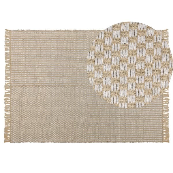 Jute tæppe 140 x 200 cm beige ADABAG Lumarko!