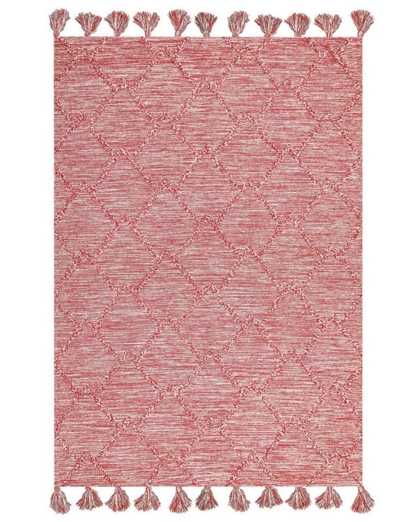 Bomuldstæppe 160 x 230 cm rødt ALDRIG Lumarko!