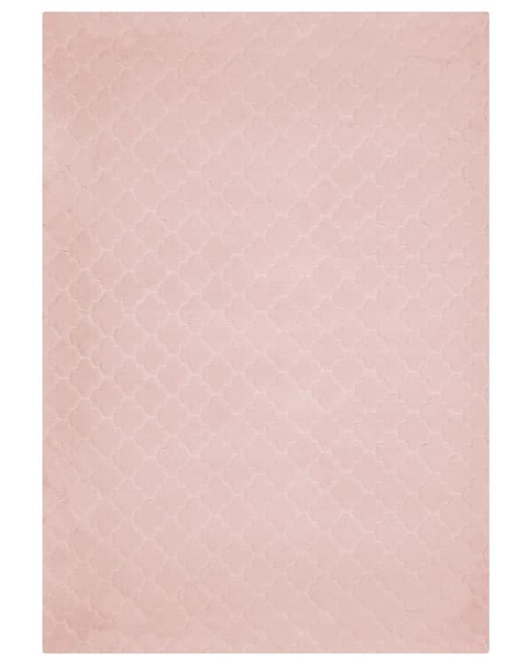 Kaninmatta i fuskpäls 160 x 230 cm rosa GHARO Lumarko!