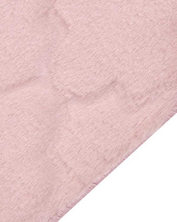 Kaninmatta i fuskpäls 160 x 230 cm rosa GHARO Lumarko!