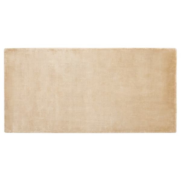 Viskosetæppe 80 x 150 cm sandfarvet GESI II Lumarko!