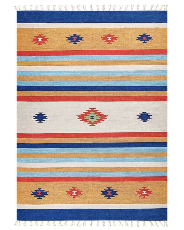 Bomulds kelimtæppe 200 x 300 cm flerfarvet TARONIK Lumarko!