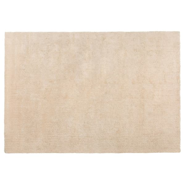 Shaggy tæppe 140 x 200 cm beige DEMRE Lumarko!
