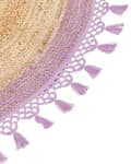 Pikkukuva 4 / 7: Pyöreä juuttimatto 140 cm beige/violetti MARTS Lumarko!