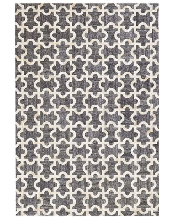 Lædertæppe 140 x 200 cm gråbeige YEDISU Lumarko!