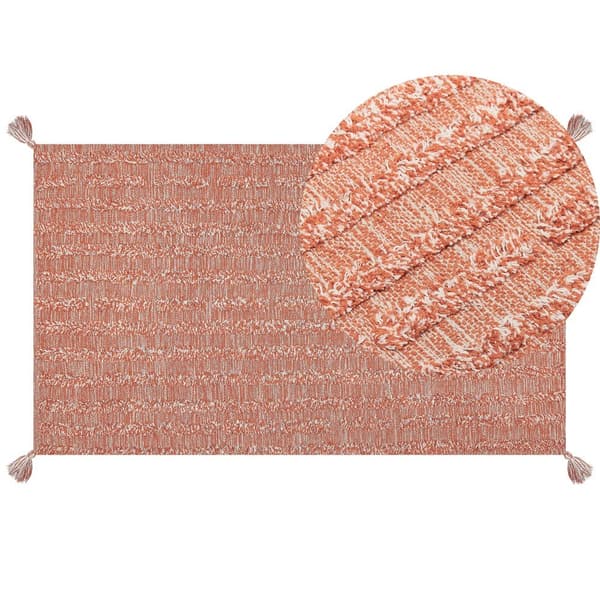 Puuvillamatto 80 x 150 cm oranssi MUGLA Lumarko!