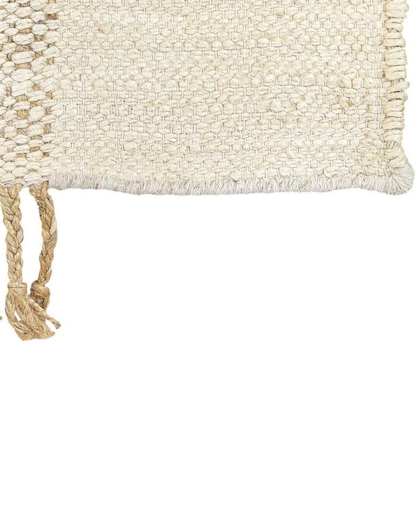 Jute tæppe 80 x 150 cm beige HAMZALAR Lumarko!