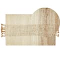 Miniatyrbillede 1 af 7: Jute tæppe 80 x 150 cm beige HAMZALAR Lumarko!