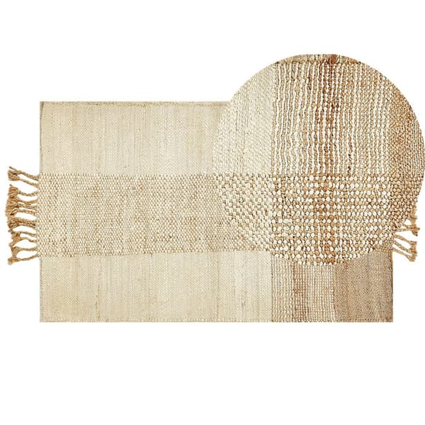 Jute tæppe 80 x 150 cm beige HAMZALAR Lumarko!