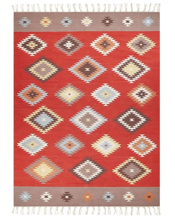 Puuvillainen kilim-matto 160 x 230 cm monivärinen LORUT Lumarko!
