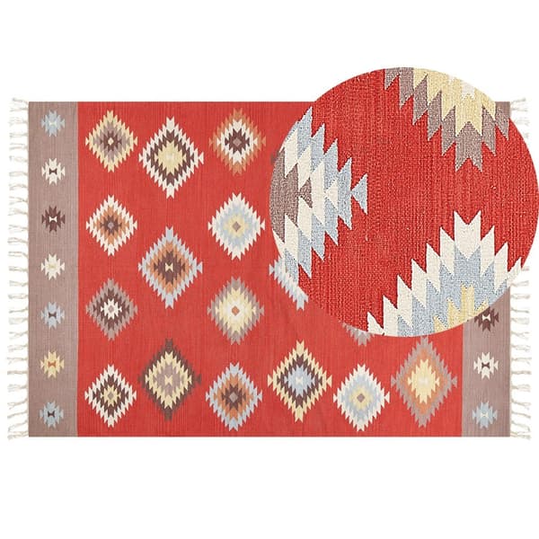 Puuvillainen kilim-matto 160 x 230 cm monivärinen LORUT Lumarko!
