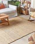 Miniatyrbillede 2 af 9: Jute tæppe 160 x 230 cm beige ABANA Lumarko!