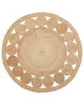 Miniatyrbillede 4 af 8: Rundt jute tæppe ø 120 cm beige AHLAT Lumarko!