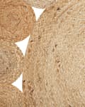 Miniatyrbillede 5 af 8: Rundt jute tæppe ø 120 cm beige AHLAT Lumarko!