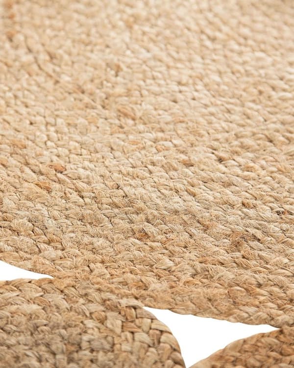 Rundt jute tæppe ø 120 cm beige AHLAT Lumarko!