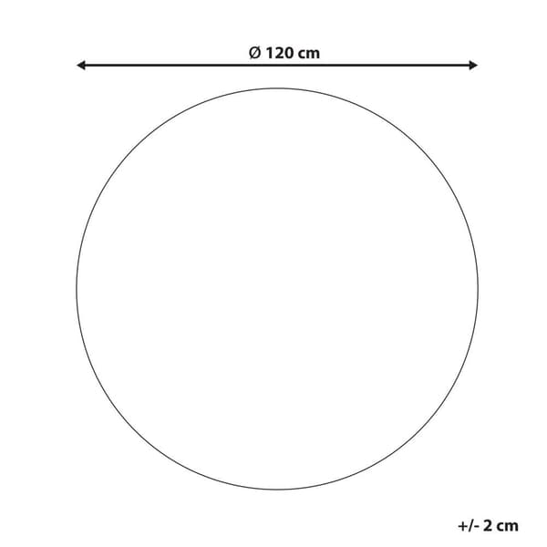 Rundt jute tæppe ø 120 cm beige AHLAT Lumarko!