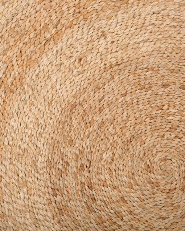 Rundt jutetæppe 140 cm beige ERENCE Lumarko!