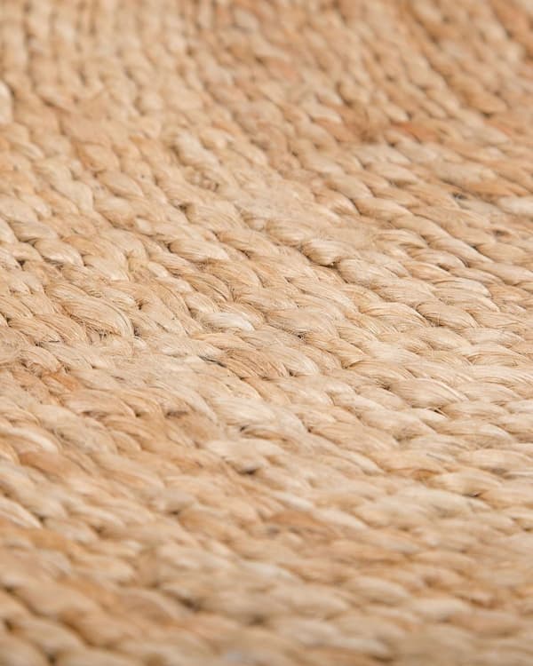 Rundt jutetæppe 140 cm beige ERENCE Lumarko!