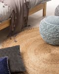 Miniatyrbillede 2 af 8: Rundt jutetæppe 140 cm beige ERENCE Lumarko!