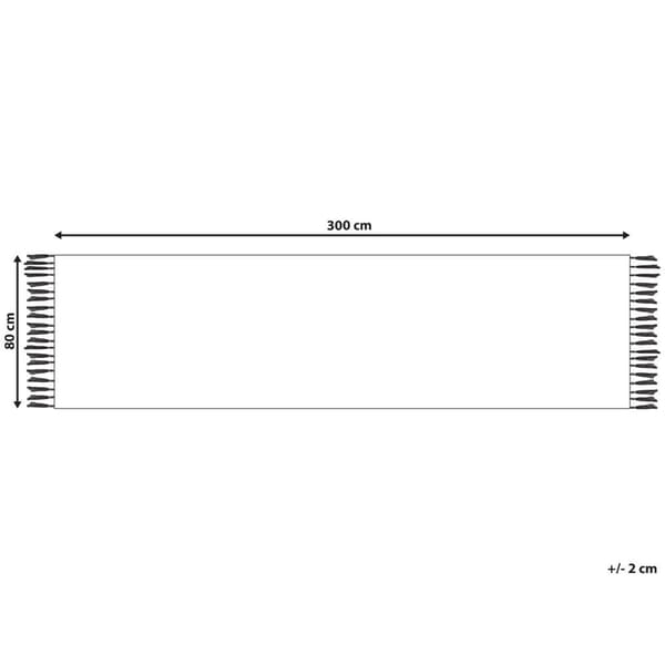 Bomulls kelim matta 80 x 300 cm flerfärgad GANDZAK Lumarko!