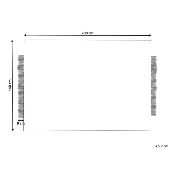 Uldtæppe 140 x 200 cm sort og hvid KETENLI Lumarko!