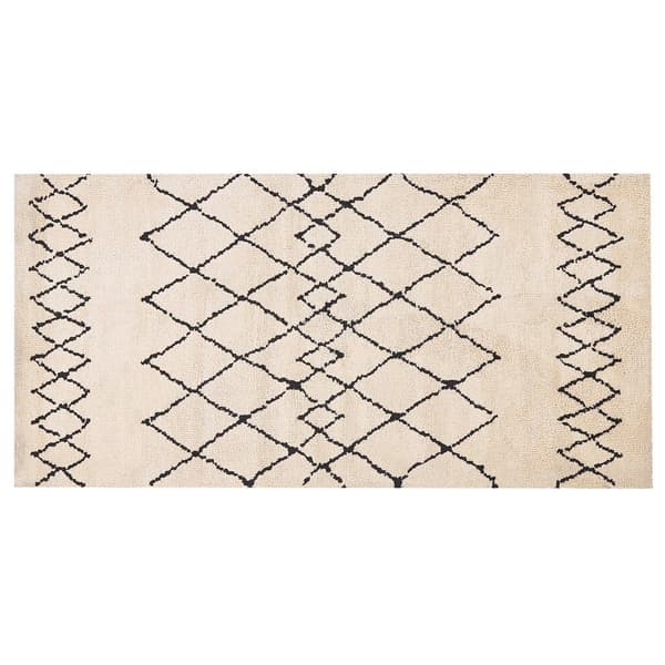 Matto 80 x 150 cm beige ja musta HAVSA Lumarko!