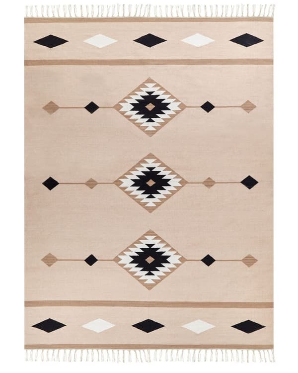Bomulds kelimtæppe 160 x 230 cm flerfarvet BERDIK Lumarko!