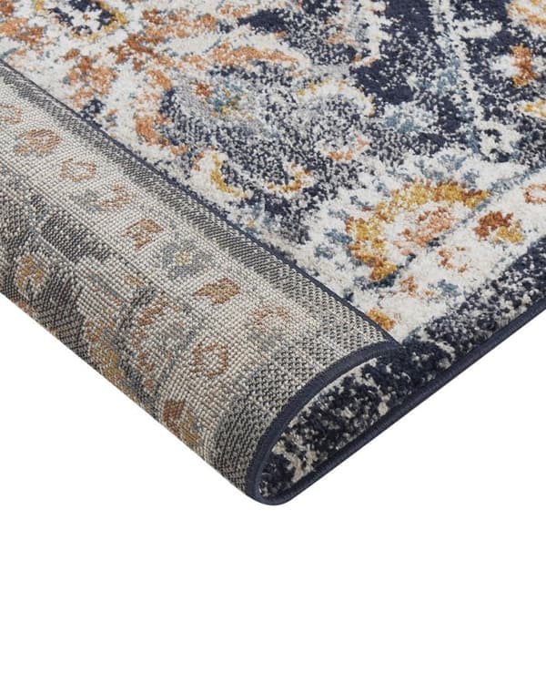 Tæppe 80 x 150 cm blå-beige MALISHKA Lumarko!