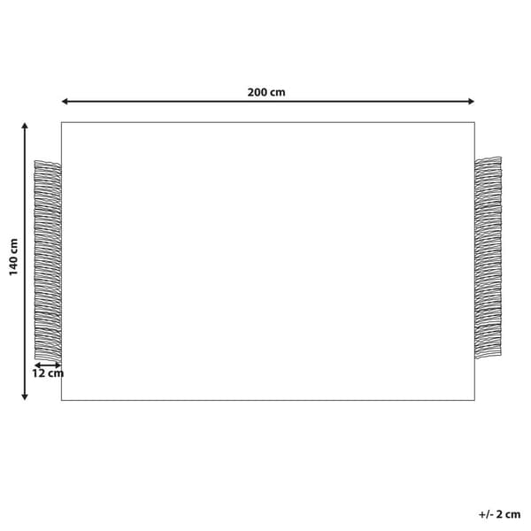 Uldtæppe 140 x 200 cm råhvid med sort TACETTIN Lumarko!